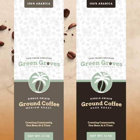 2 - 12oz Ground Coffee Combo (Dark & Medium Roast)