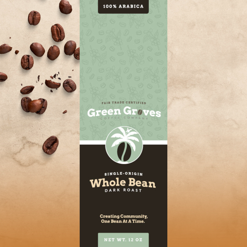 12oz Whole Bean Dark Roast Coffee